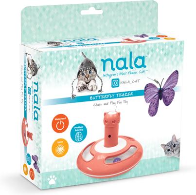 Show full view: Nala Motorized Butterfly Spinner Teaser Wand Cat Toy, Pink/Purple slide 5 of 6