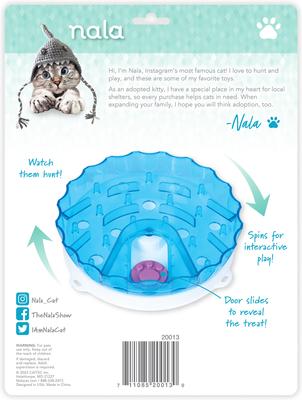 Show full view: Nala Kitty Reward Puzzle Feeder Cat Toy, Blue/Purple slide 8 of 8