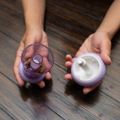 Show full view: Nala Wheelie Arch Treat Dispensing Cat Toy with Catnip, Purple slide 7 of 9