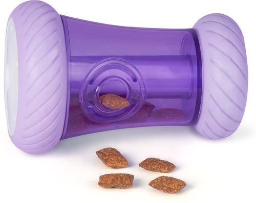 Show full view: Nala Wheelie Arch Treat Dispensing Cat Toy with Catnip, Purple slide 5 of 9