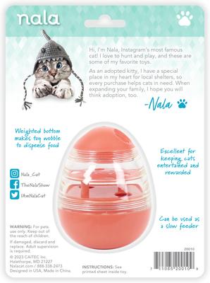 Show full view: Nala Goody Wobbler Treat Dispensing Cat Toy, Salmon slide 7 of 7