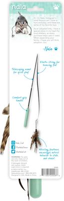 Show full view: Nala Feather with Bonus Attachment Agility Teaser Wand Cat Toy, Teal slide 6 of 6