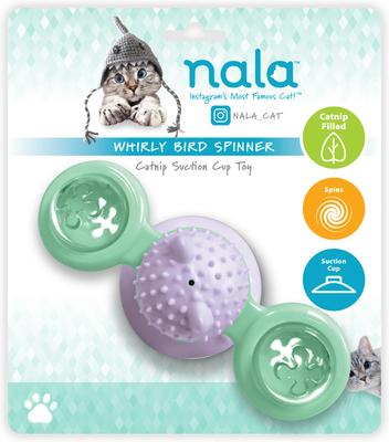 Show full view: Nala Suction Whirly Bird Spinner Teaser Wand Cat Toy with Catnip, Purple/Green slide 5 of 6