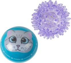 Nala Wacky Bouncer LED Ball Cat Toy, Purple/Blue, 2 count