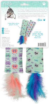Show full view: Nala Kicker Plush Cat Toy with Catnip, Multi Color, 2 count slide 7 of 7