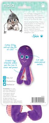 Show full view: Nala Octopus Plush Cat Toy with Catnip, Purple slide 7 of 7