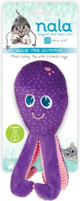 Show full view: Nala Octopus Plush Cat Toy with Catnip, Purple slide 6 of 7