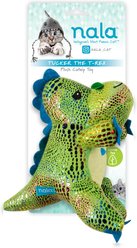 Nala Dino Plush Cat Toy with Catnip, Green slide 2 of 6