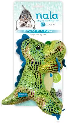 Show full view: Nala Dino Plush Cat Toy with Catnip, Green slide 5 of 6