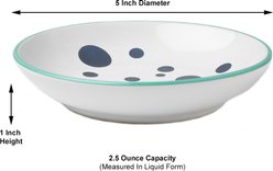 PetRageous Designs Bubble Fish Ceramic Cat Saucer, White/Turquoise Shimmer, 2.5-oz slide 2 of 4