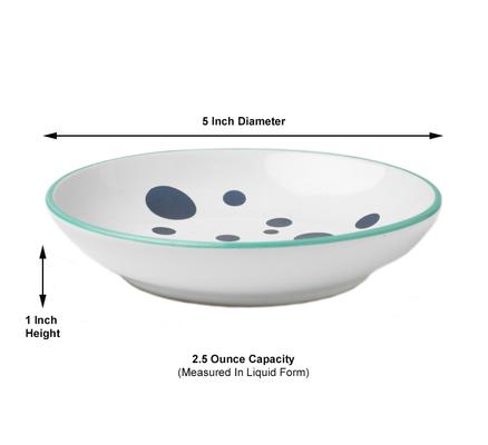 Show full view: PetRageous Designs Bubble Fish Ceramic Cat Saucer, White/Turquoise Shimmer, 2.5-oz slide 3 of 4