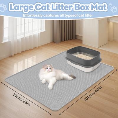 Show full view: Bartuke Silicone Cat Litter Trapping Mat, X-Large: 40 x 28-in slide 4 of 8