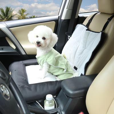 Show full view: BingoPaw Waterproof Car Front Seat Pad Cushion Dog Bed Mat with Removable Safety Belt, Black, Small slide 6 of 10