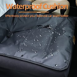 BingoPaw Waterproof Car Front Seat Pad Cushion Dog Bed Mat with Removable Safety Belt, Black, Large slide 2 of 9