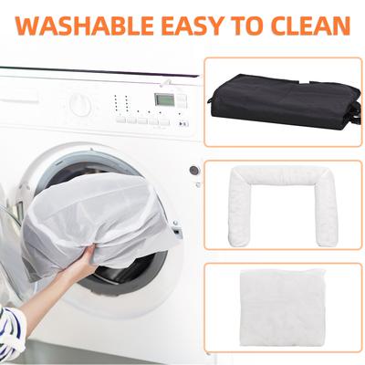 Show full view: BingoPaw Waterproof Car Front Seat Pad Cushion Dog Bed Mat with Removable Safety Belt, Black, Small slide 7 of 10