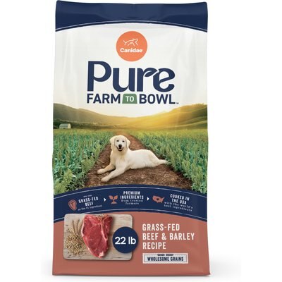CANIDAE CANIDAE Pure Farm To Bowl Grass-Fed Beef & Barley Recipe Dry Dog Food, 22-lb bag