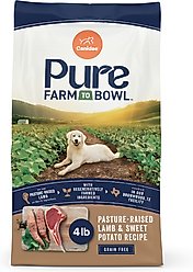 CANIDAE Pure Farm To Bowl Pasture-Raised Lamb & Sweet Potato Recipe Dry Dog Food, 4-lb bag