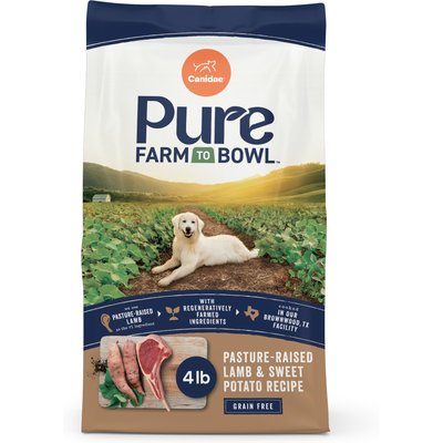 CANIDAE CANIDAE Pure Farm To Bowl Pasture-Raised Lamb & Sweet Potato Recipe Dry Dog Food, 4-lb bag