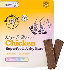Bundle x Joy Rise & Shine Chicken Grain-Free Superfood Bars Jerky Dog Treats, 16-oz bag
