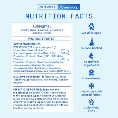 Show full view: Native Pet GutWell Power Poop Probiotics Gut Health & Digestive Health Supplement for Dogs, 12.7-oz bag slide 9 of 11