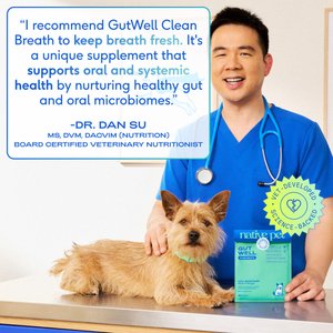 Native Pet GutWell Clean Breath Dental Health & Plaque Control Supplement for Dogs, 12.7-oz