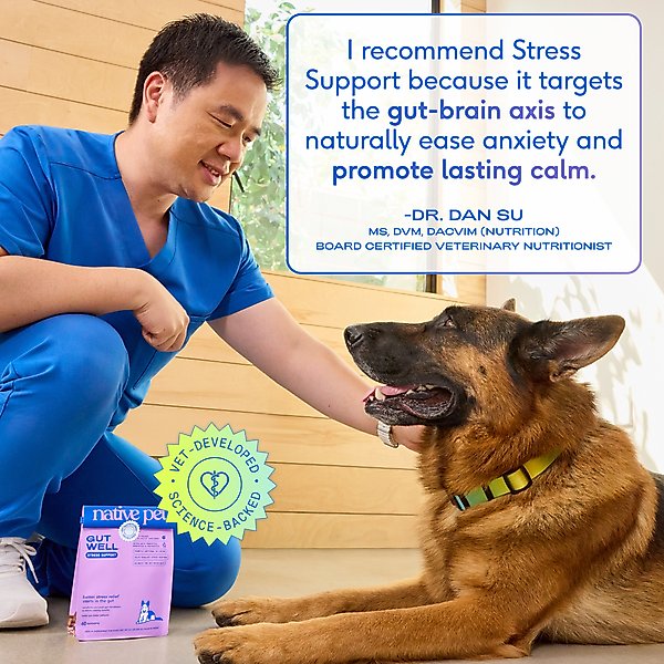 Show full view: Native Pet GutWell Stress Support Anxiety Relief & Calming Supplement for Dogs with Probiotics, 12.7-oz slide 5 of 9