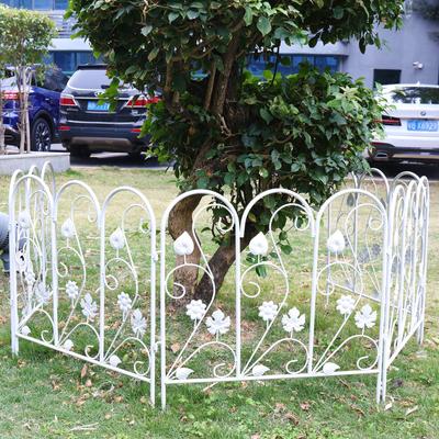 Show full view: BingoPaw 5 Panel Decorative Metal Garden Dog Fence, White slide 8 of 10