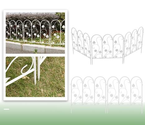 Show full view: BingoPaw 5 Panel Decorative Metal Garden Dog Fence, White slide 3 of 10