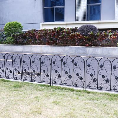 Show full view: BingoPaw 5 Panel Decorative Metal Garden Dog Fence, Black slide 6 of 10