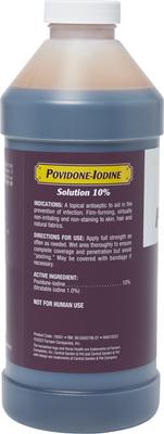 Show full view: Horse Health Products Povidone-Iodine 10% Solution Horse Wound Care, 32-fl oz bottle slide 2 of 2