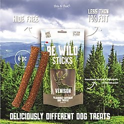 Be Wild Exotic Venison Dog Sticks, 3.5-oz bag slide 2 of 7