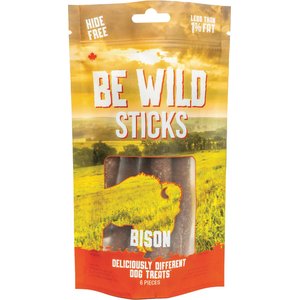 Be Wild Exotic Bison Dog Sticks, 3.5-oz bag
