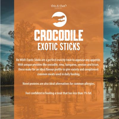 Show full view: Be Wild Exotic Crocodile Dog Sticks, 3.5-oz bag slide 6 of 9