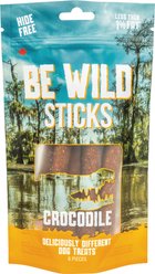 Be Wild Exotic Crocodile Dog Sticks, 3.5-oz bag