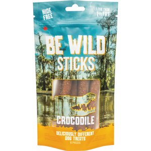 Be Wild Exotic Crocodile Dog Sticks, 3.5-oz bag