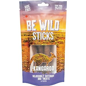 Be Wild Exotic Kangaroo Dog Sticks, 3.5-oz bag