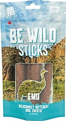 Be Wild Exotic Emu Dog Sticks, 3.5-oz bag