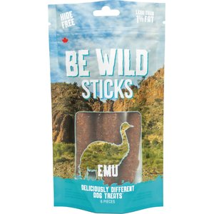 Be Wild Exotic Emu Dog Sticks, 3.5-oz bag