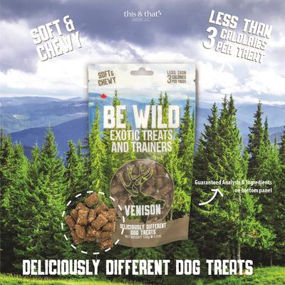 Show full view: Be Wild Exotic Treats & Trainers Venison Dog Treats, 5.3-oz bag slide 3 of 9