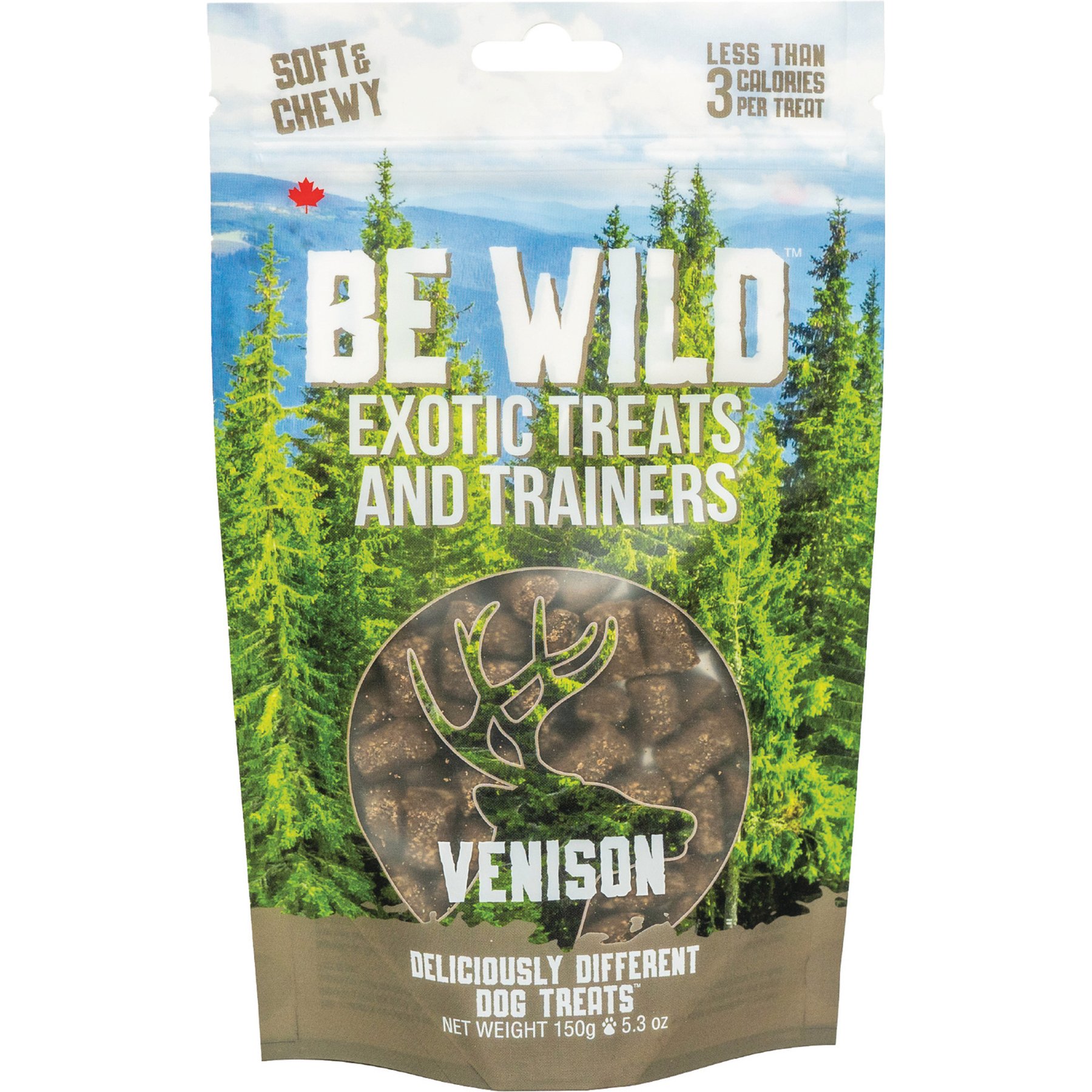 Be Wild Exotic Treats & Trainers Venison Dog Treats, 5.3-oz bag