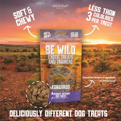 Show full view: Be Wild Exotic Treats & Trainers Kangaroo Dog Treats, 5.3-oz bag slide 3 of 9