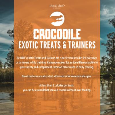 Show full view: Be Wild Exotic Treats & Trainers Crocodile Dog Treats, 5.3-oz bag slide 6 of 9