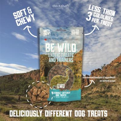 Show full view: Be Wild Exotic Treats & Trainers Emu Dog Treats, 5.3-oz bag slide 3 of 9