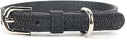 Pistachio Brands Vegan Faux Leather Dog Collar, Black Caviar, X-Large