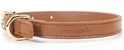Pistachio Brands Vegan Faux Leather Dog Collar, Cognac, Medium slide 2 of 4