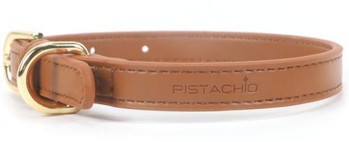 Show full view: Pistachio Brands Vegan Faux Leather Dog Collar, Cognac, Large slide 2 of 2