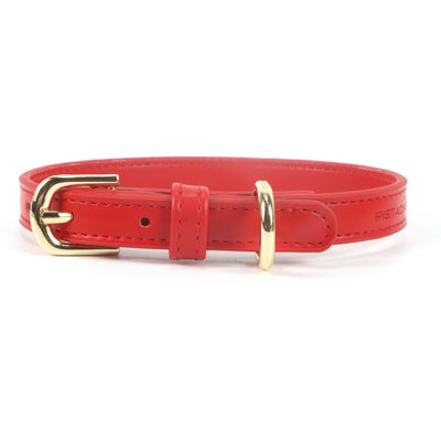 Pistachio Brands Pistachio Brands Vegan Faux Leather Dog Collar, Cherry, Medium