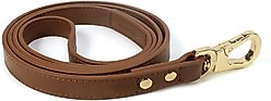 Pistachio Brands Vegan Faux Leather Dog Leash, Cognac
