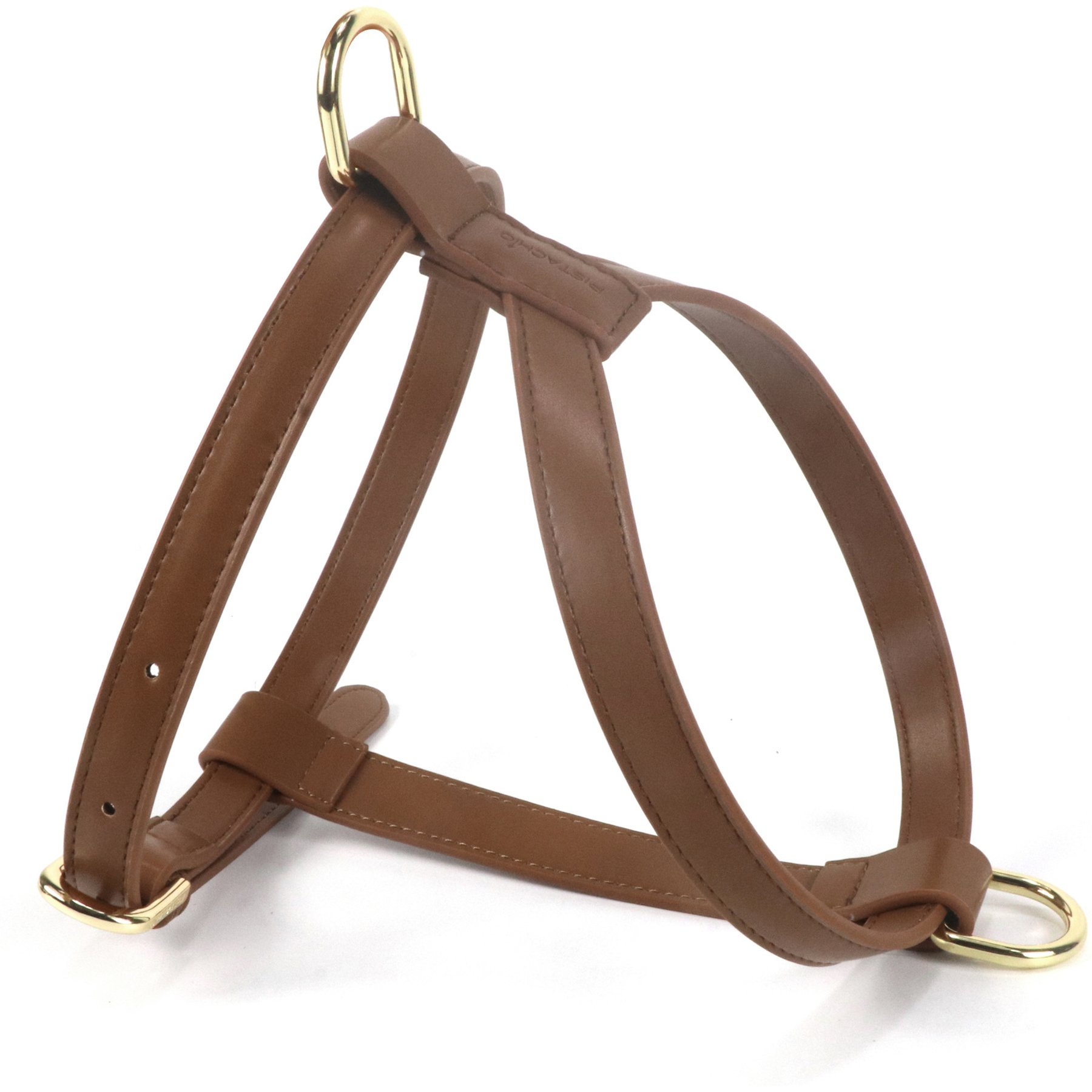 Pistachio Brands Vegan Faux Leather Dog Harness, Cognac, Large