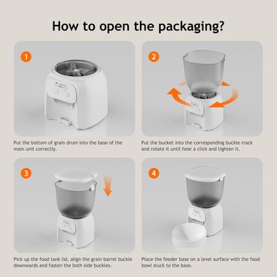 Show full view: IMIPAW Automatic Programmable Timed Dog & Cat Feeder, 3-L slide 5 of 6